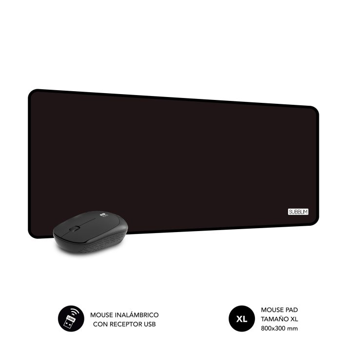 Subblim Mousepad with Mouse Harmony Pack Mousepad XL + Wireless Mouse…