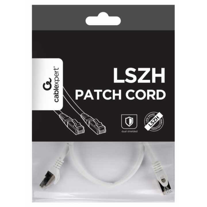 Gembird PP6A-LSZHCU-W-0.5M cabo de rede Branco 0,5 m Cat6a S/FTP…