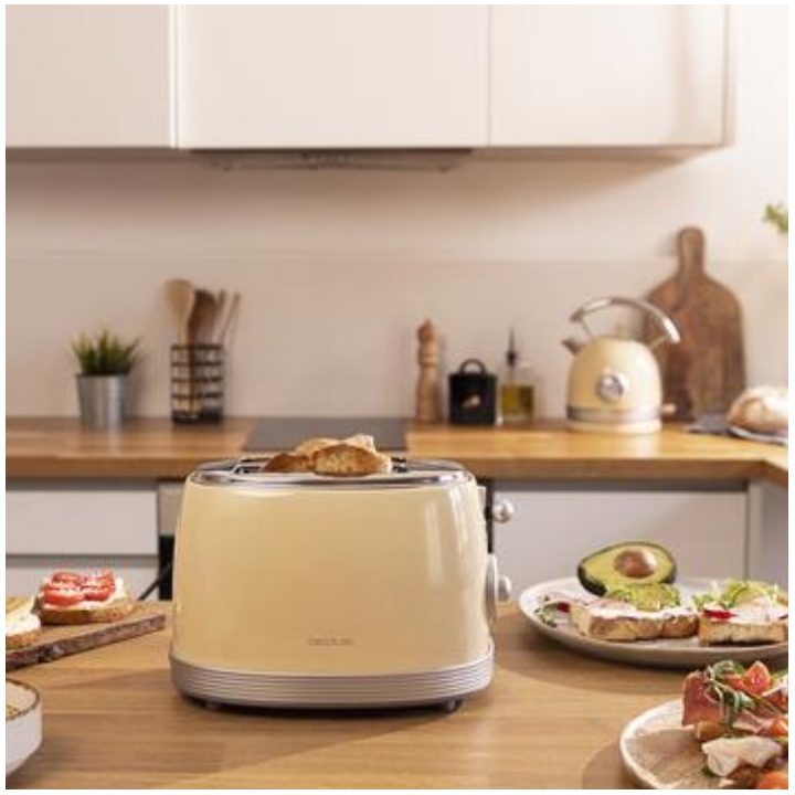 Cecotec Vintage 800 6 2 fatia(s) 850 W Amarelo (03210)