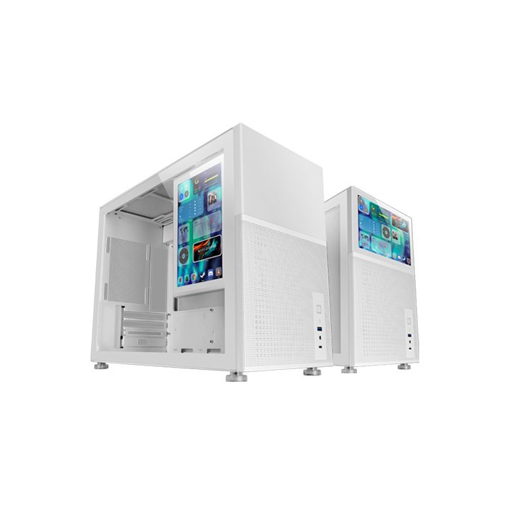 Mars Gaming MC-LCD, Caixa PC Compacta Micro-ATX, Ecrã LCD IPS 8"…