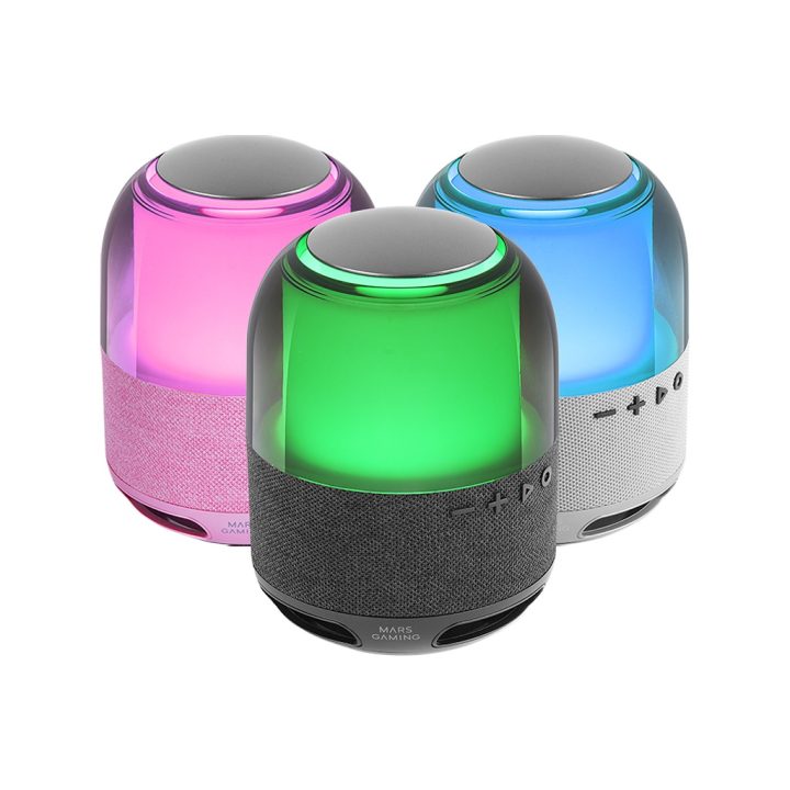 Mars Gaming MS-Flow, Altavoz Portátil Bluetooth 15W, Iluminación…