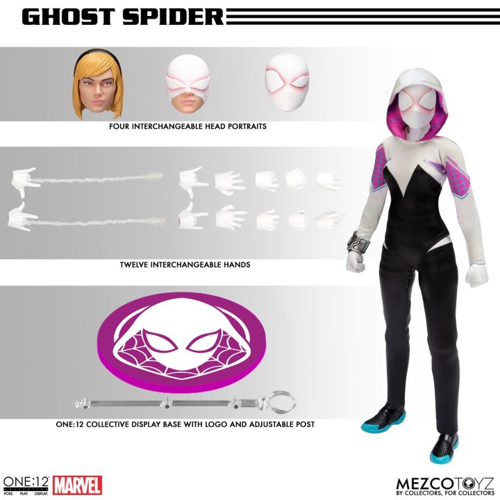 Mezco toyz Ghost-spider fig 16 cm Marvel one:12 collective (SDD77310)