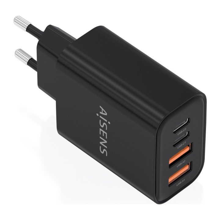 AISENS GaN Charger 32W, 2xUSB-C PD3.0, 2xUSB-A, White