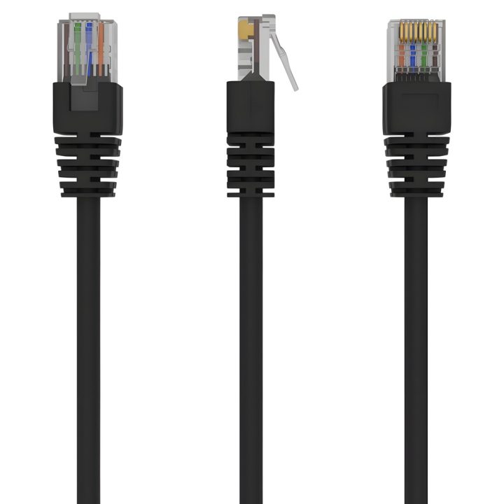 Gembird PP12-0.5M/BK cabo de rede 0,5 m