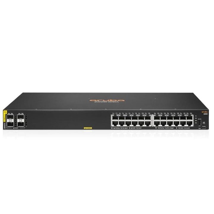HPE Aruba 6000 Managed 24G 4SFP PoE+ 370W Switch (R8N87A)