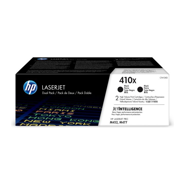 HP Pacote de 2 cartuchos de toner preto Originais LaserJet 410X de…