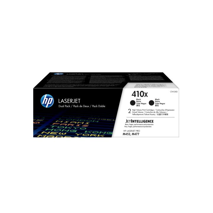 HP Paquete de 2 cartuchos de tóner negro Originales LaserJet 410X de…