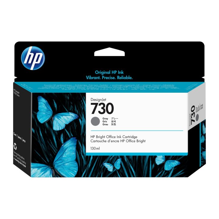 HP Cartucho de tinta DesignJet 730 cinzento de 130 ml