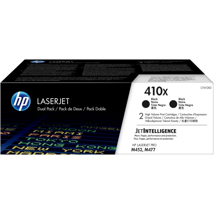 HP 2-Pack Original Black LaserJet 410X High Yield Toner Cartridges
