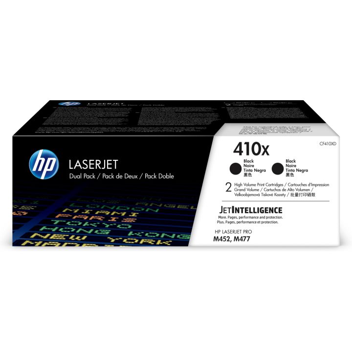 HP Pacote de 2 cartuchos de toner preto Originais LaserJet 410X de…