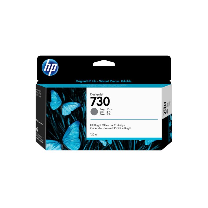 HP Cartucho de tinta DesignJet 730 cinzento de 130 ml