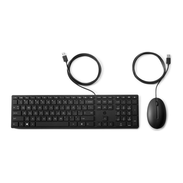 HP Teclado e rato com fios Desktop 320MK · Teclado inglês