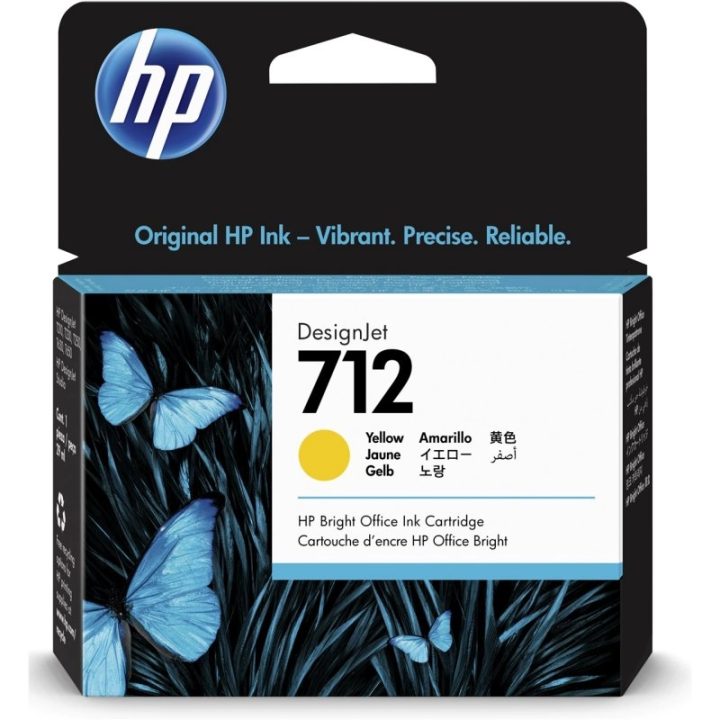 Cartucho de Tinta HP DesignJet 712 amarelo de 29 ml