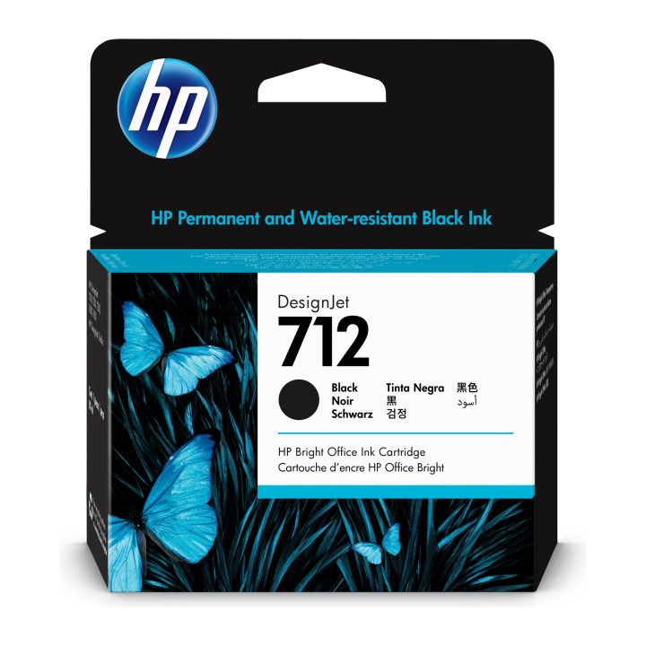 HP DesignJet 712 Black Ink Cartridge 80 ml