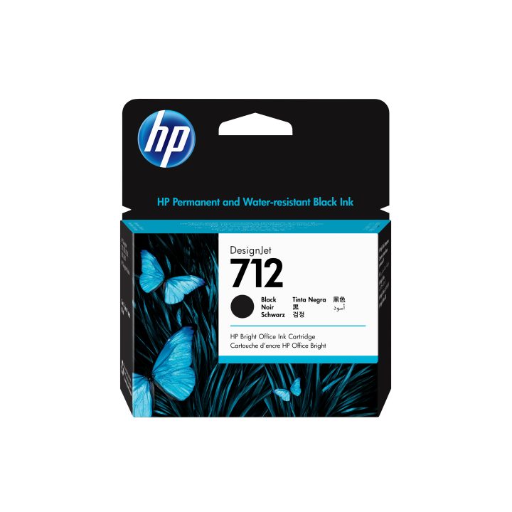 HP DesignJet 712 Black Ink Cartridge 80 ml