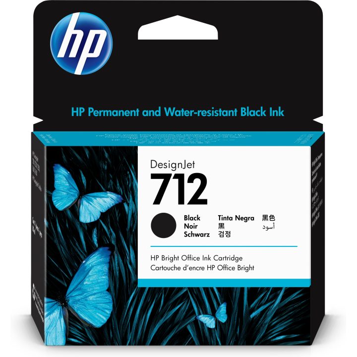 HP Cartucho de Tinta DesignJet 712 preto de 80 ml