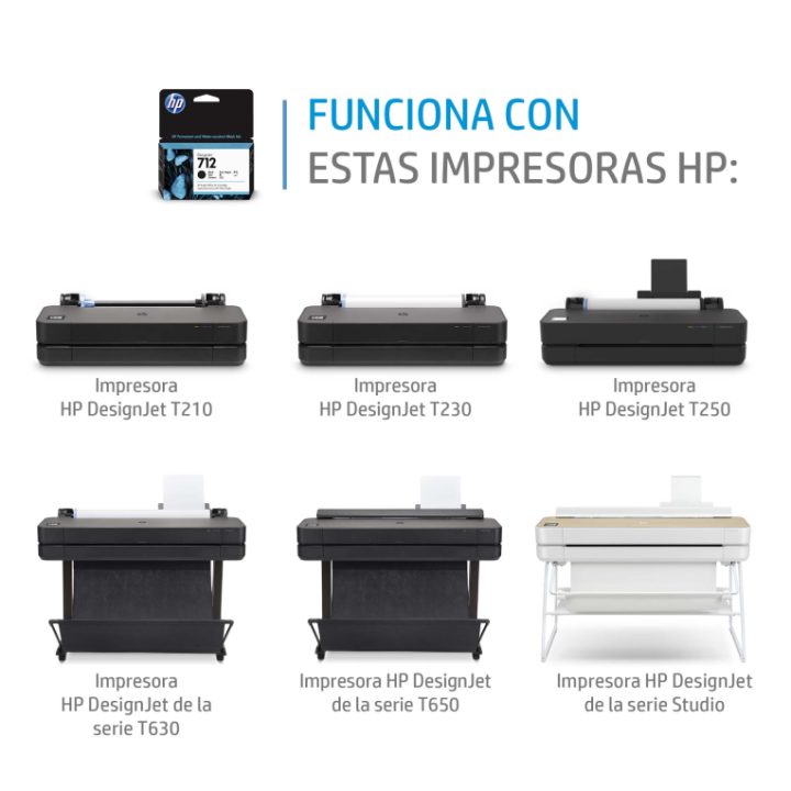 HP DesignJet 712 Black Ink Cartridge 80 ml