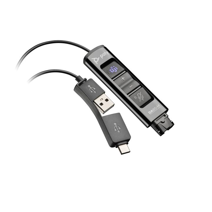 HP Poly Black Poly DA85-M USB to QD Adapter TAA Compliant