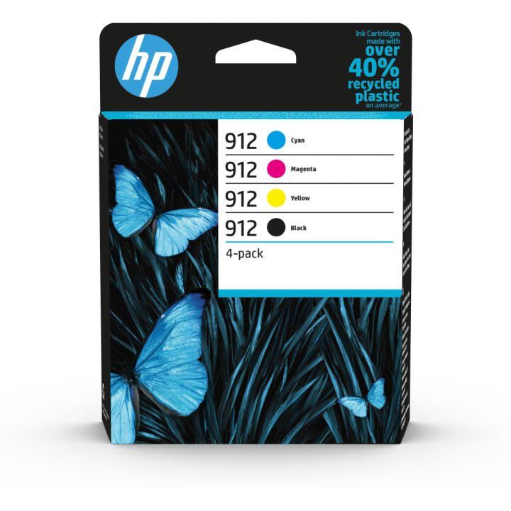 HP 4-Pack Original 912 Ink Cartridges Black/Cyan/Magenta/Yellow