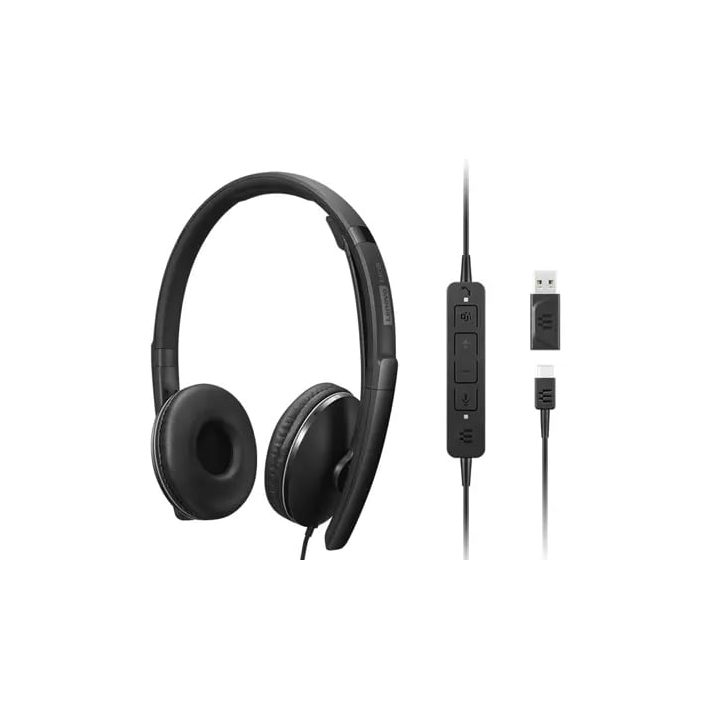 Lenovo 4XD1M45627 Headset Wired Over-Ear USB Type-C Black