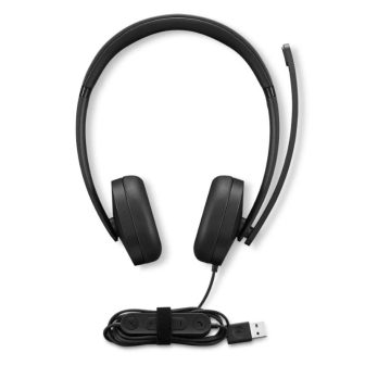 Lenovo Auriculares de diadema com microfone e cabo