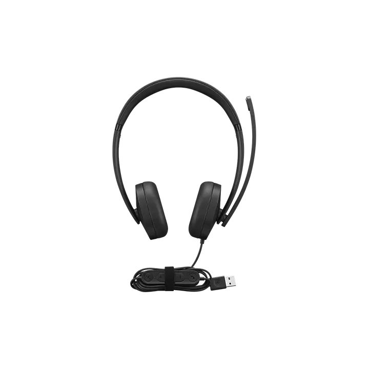 Lenovo Auriculares de diadema com microfone e cabo