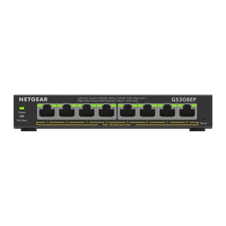 NETGEAR GS308EP Gerido L2/L3 Gigabit Ethernet (10/100/1000)…