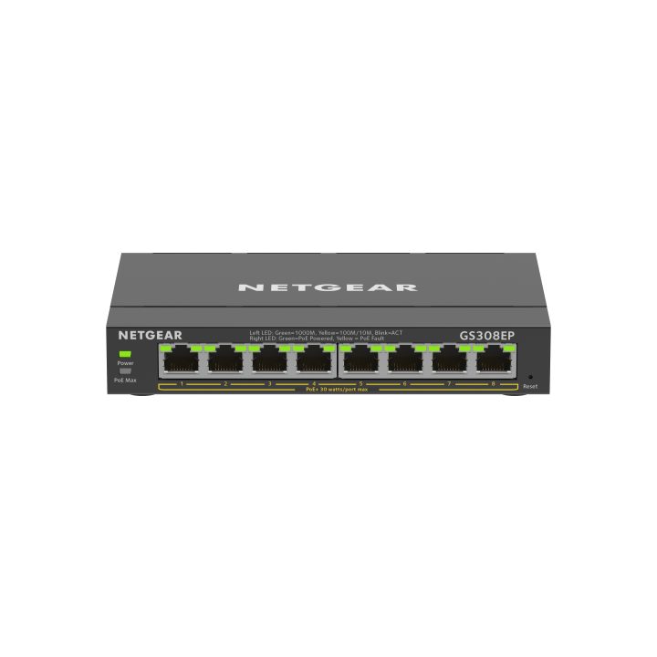 NETGEAR GS308EP Managed L2/L3 Gigabit Ethernet (10/100/1000) Power…