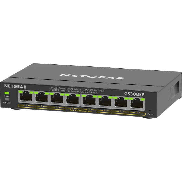 NETGEAR GS308EP Managed L2/L3 Gigabit Ethernet (10/100/1000) Power…