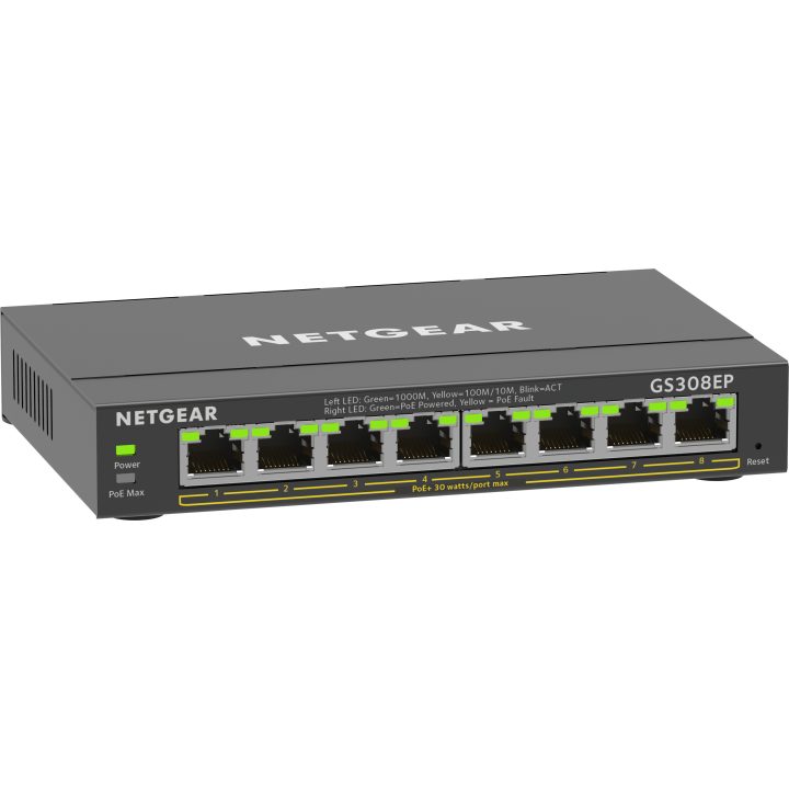 NETGEAR GS308EP Managed L2/L3 Gigabit Ethernet (10/100/1000) Power…