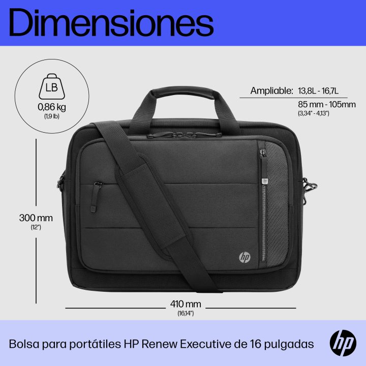 Bolsa para portáteis HP Renew Executive de 16 polegadas