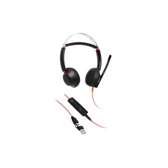 HP Poly Poly Blackwire 5220 Stereo Headset USB-C + 3.5 mm Connector +…