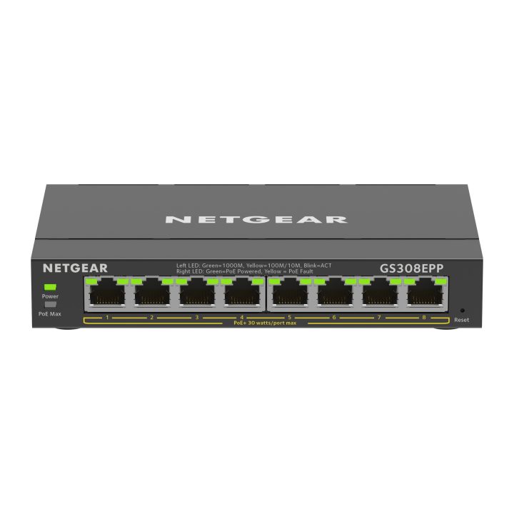 NETGEAR GS308EPP Switch Gerido L2/L3 Gigabit Ethernet (10/100/1000)…