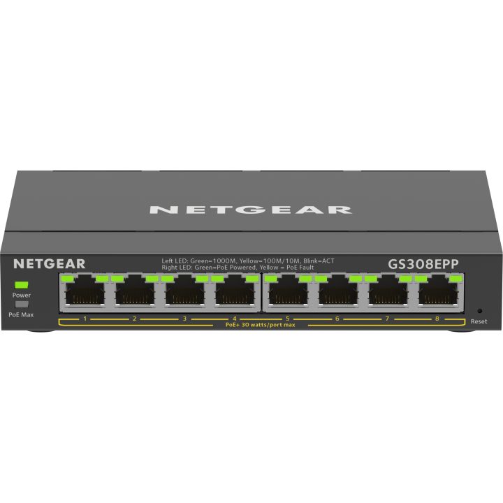 NETGEAR GS308EPP Switch Gerido L2/L3 Gigabit Ethernet (10/100/1000)…