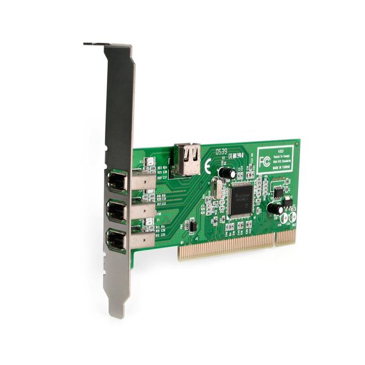 StarTech.com FireWire 400 PCI Controller Card Adapter 4 Ports FW 6…