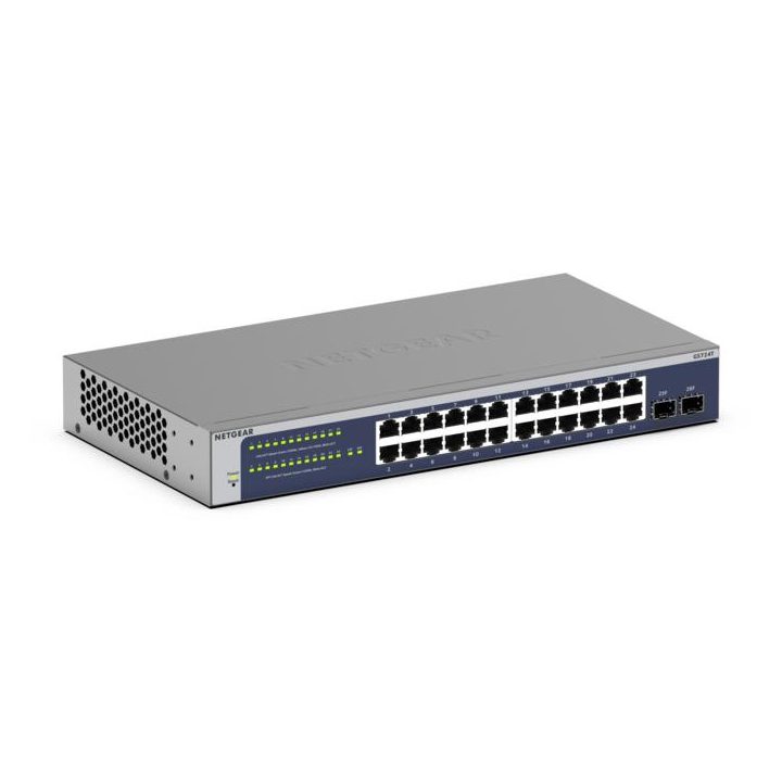 NETGEAR GS724T Managed L2+/L3 Gigabit Ethernet (10/100/1000) 1U Blue…