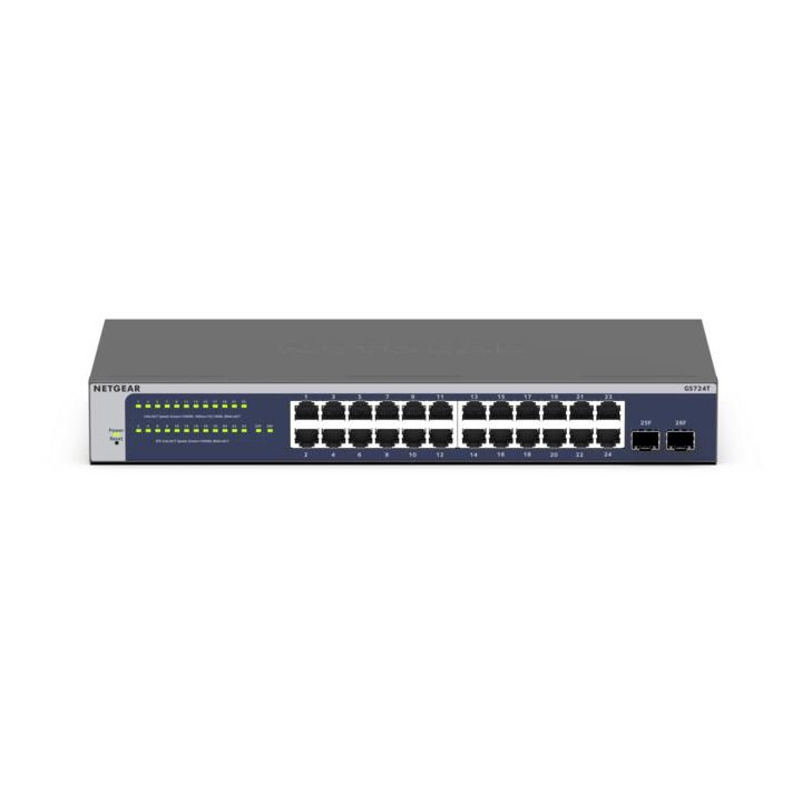 NETGEAR GS724T Managed L2+/L3 Gigabit Ethernet (10/100/1000) 1U Blue…