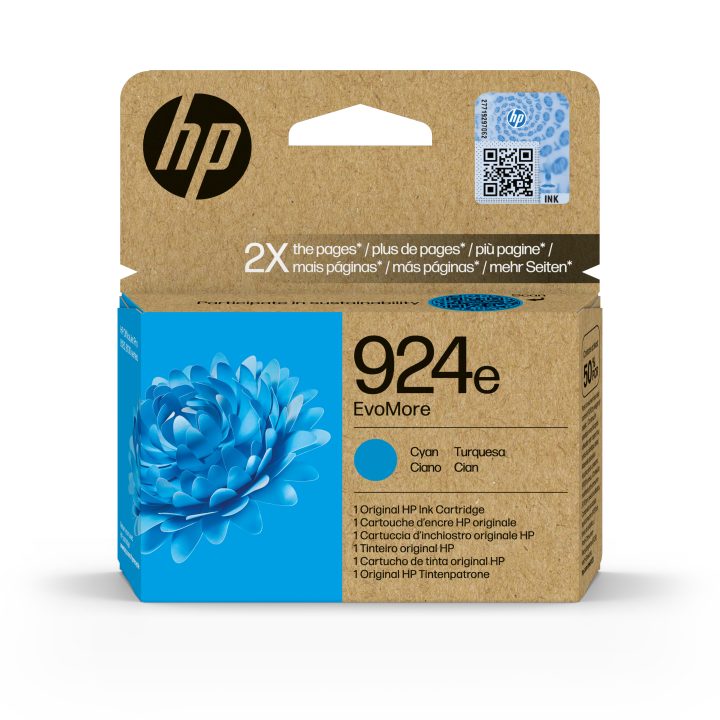 HP Original EvoMore 924e Cyan Ink Cartridge