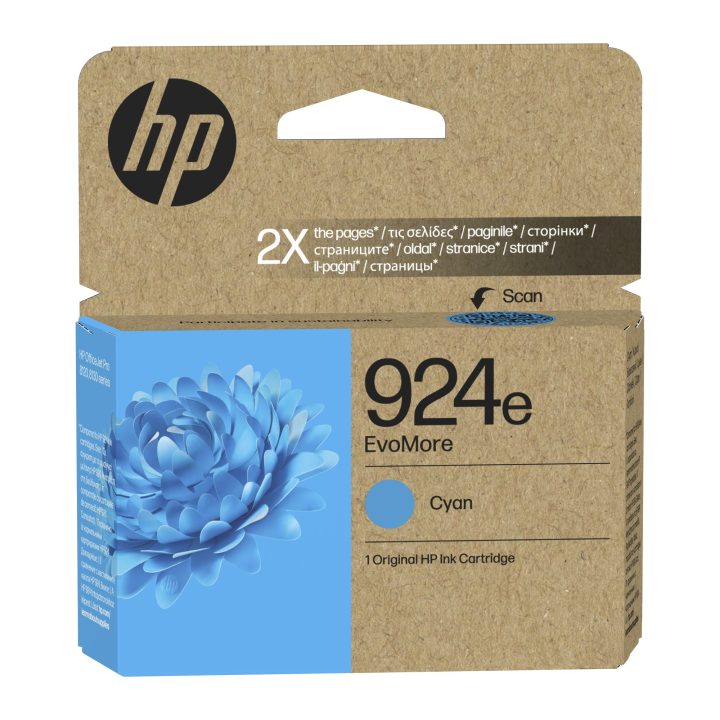 HP Original EvoMore 924e Cyan Ink Cartridge
