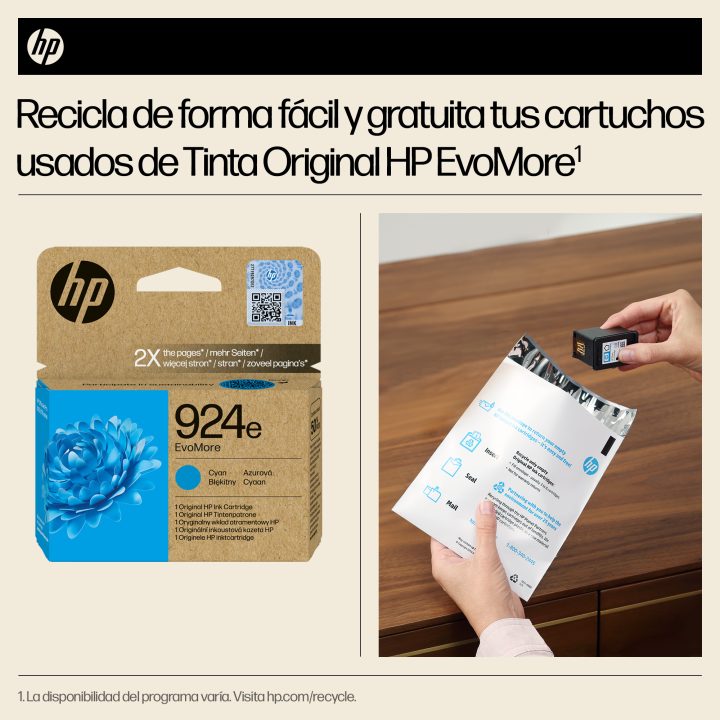 HP Original EvoMore 924e Cyan Ink Cartridge