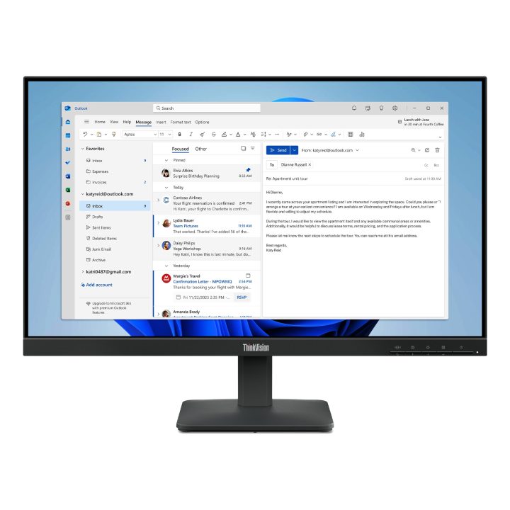 Monitor Lenovo ThinkVision S24-4e 23,8" Full HD IPS