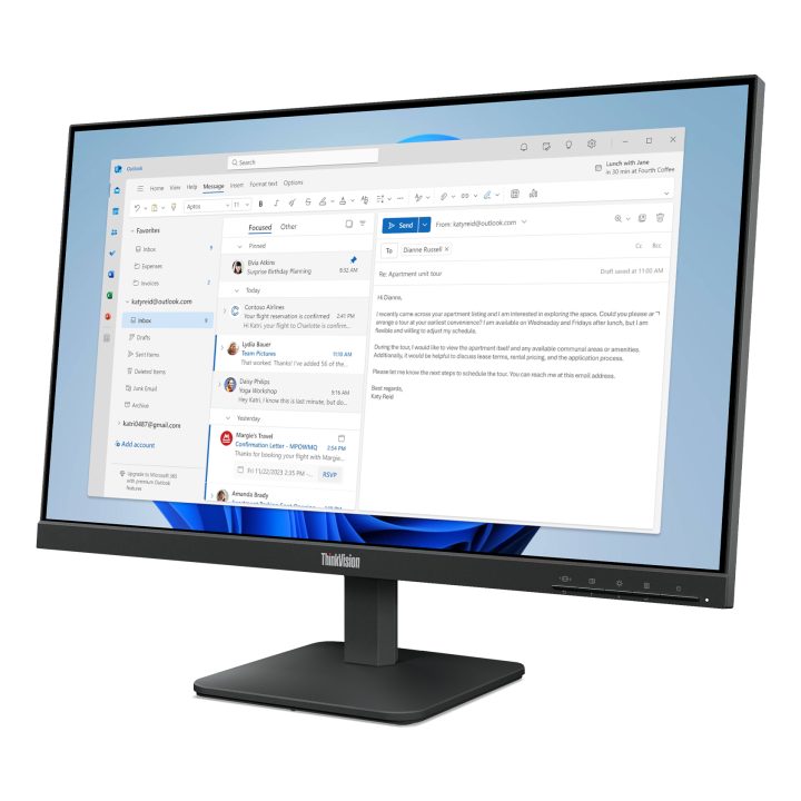 Monitor Lenovo ThinkVision S24-4e 23,8" Full HD IPS