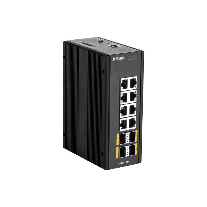 D-Link DIS‑300G‑12SW Managed L2 Gigabit Ethernet (10/100/1000) Black