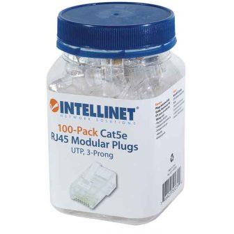 Intellinet RJ45 Plug CAT5E Solid UTP Jar 100 Pcs 15-MICRAS