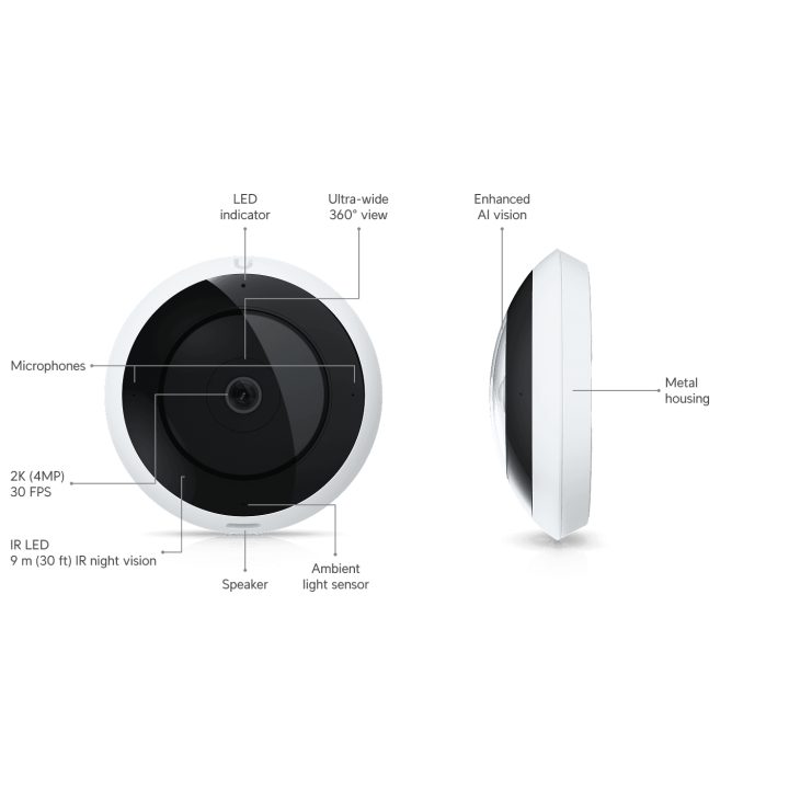 Ubiquiti UVC-AI-360 Networks AI 360 Pad Indoor & Outdoor IP Security…