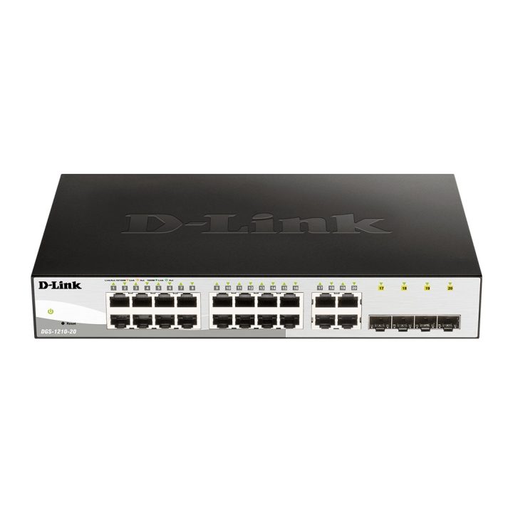 D-Link DGS-1210-20 Managed L2 Gigabit Ethernet (10/100/1000) 1U Black