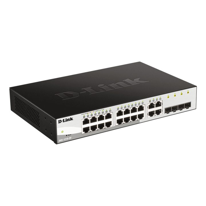 D-Link DGS-1210-20 Gerido L2 Gigabit Ethernet (10/100/1000) 1U Preto