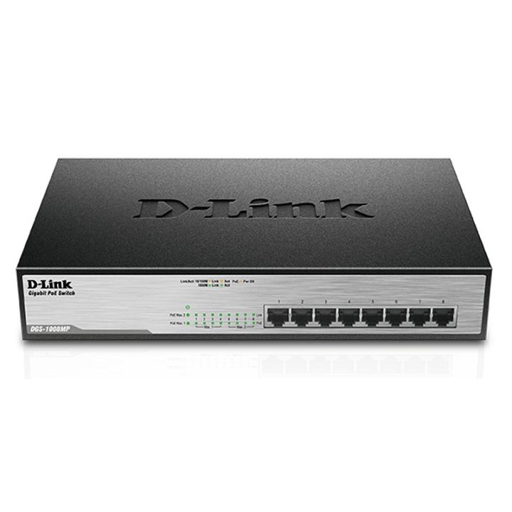 D-Link DGS-1008MP Unmanaged Switch Gigabit Ethernet (10/100/1000)…