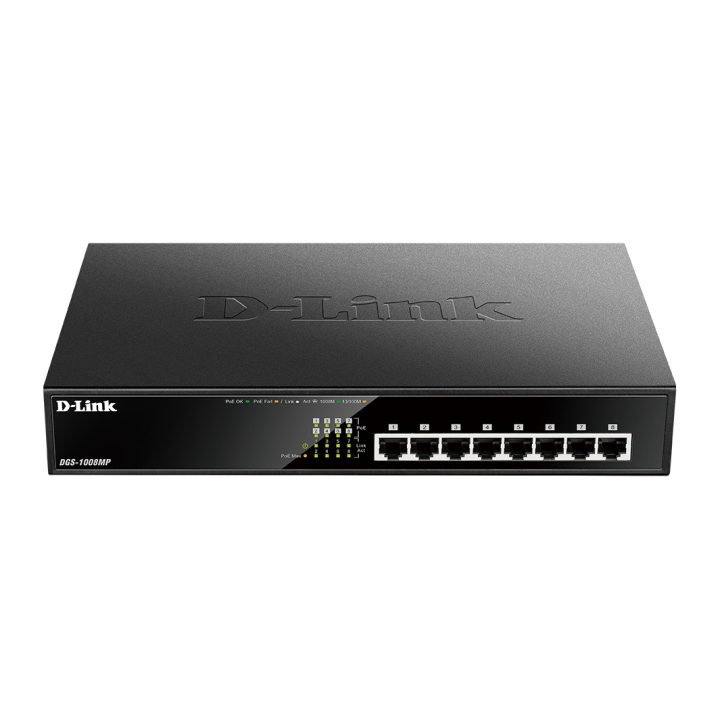 D-Link DGS-1008MP Unmanaged Switch Gigabit Ethernet (10/100/1000)…