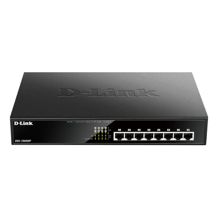 D-Link DGS-1008MP Unmanaged Switch Gigabit Ethernet (10/100/1000)…